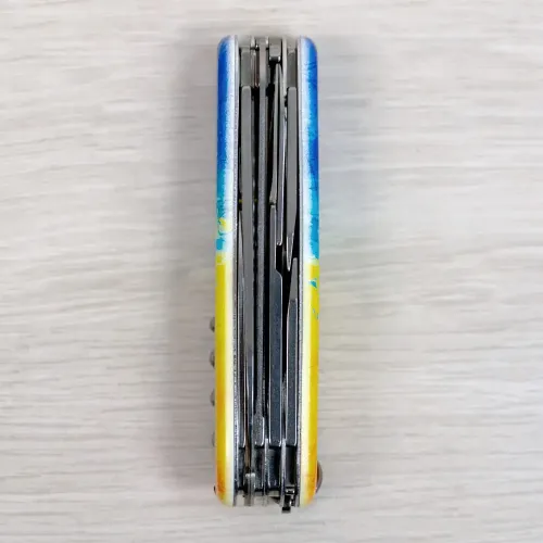Складаний ніж Victorinox HUNTSMAN UKRAINE Жовто-синій малюнок 1.3713.7.T3100pw