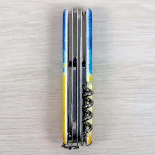Складаний ніж Victorinox HUNTSMAN UKRAINE Жовто-синій малюнок 1.3713.7.T3100pw