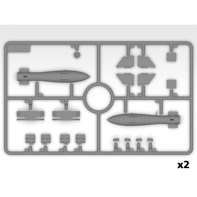 Збірна модель літака Do 217K-2 з керованими бомбами Fritz-X (48275) 1:48