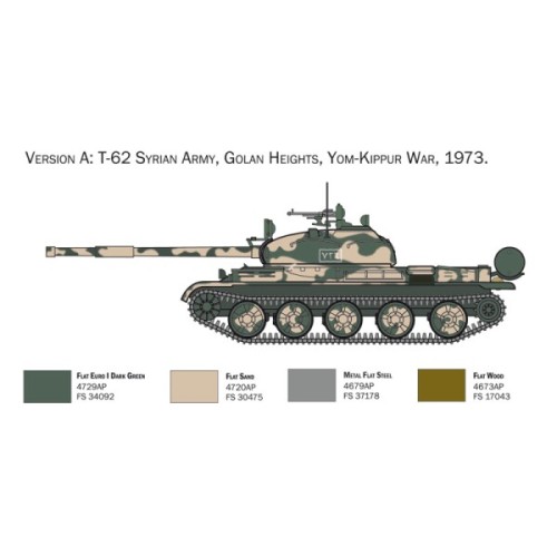 Збірна модель 1:72 Танк Т-62 Italeri 7006