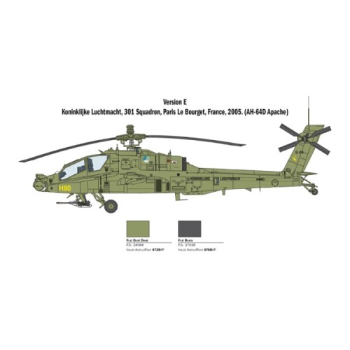 Збірна модель 1:48 Гелікоптер AH-64D Apache Longbow Italeri 2748