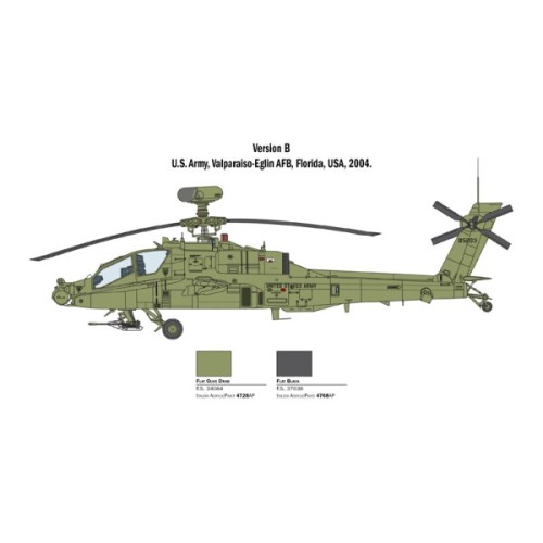 Збірна модель 1:48 Гелікоптер AH-64D Apache Longbow Italeri 2748