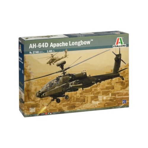 Збірна модель 1:48 Гелікоптер AH-64D Apache Longbow Italeri 2748