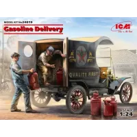Збірна модель 1:24 Автомобіль доставка бензину модель T 1912 з американськими бензиновими вантажниками ICM 24019