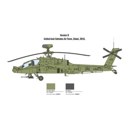 Збірна модель 1:48 Гелікоптер AH-64D Apache Longbow Italeri 2748