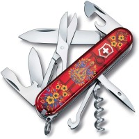 Швейцарский складной нож 91мм Victorinox CLIMBER UKRAINE 1.3703.T.T1370u