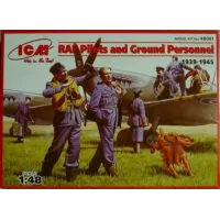 Сборная модель 1:48 Фигуры пилоты и наземный персонал Королевских ВВС (1939-1945) ICM 48081