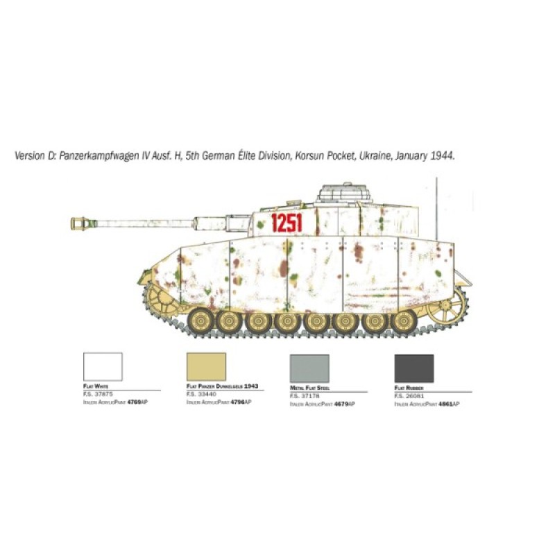 Збірна модель Збірна модель 1:35 Танк Pz. Kpfw. IV Ausf. H Italeri 6578