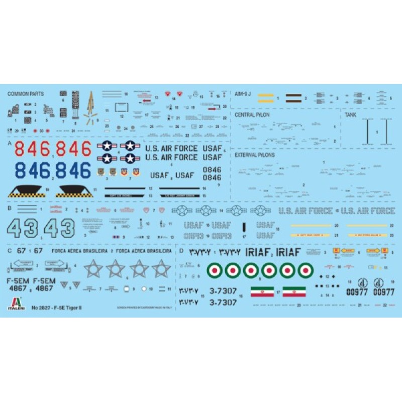 Сборная модель самолета Cборная модель 1:48 Самолет F-5E Тигр II Италери 2827 1:48