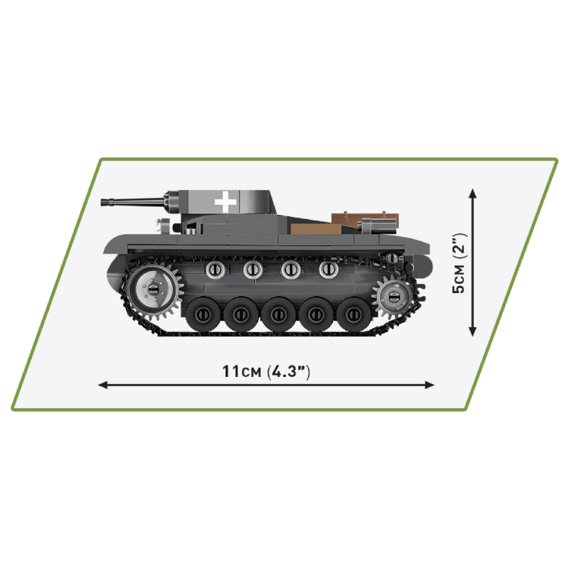 Конструктор COBI Друга Світова Війна Танк Panzer II, 250 деталей