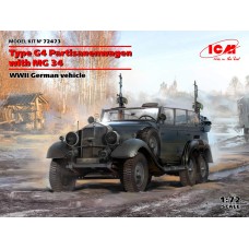  1:72 Немецкий автомобиль G4 Partisanenwagen MG 34 ICM 72473