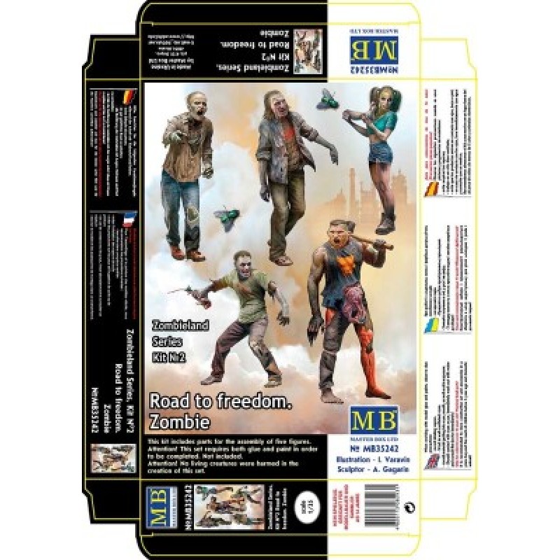 Збірна модель Збірна модель 1:35 Комплект Zombieland Series № 2 Дорога до волі MasterBox 35242
