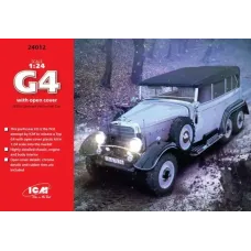 Збірна модель 1:24 Автомобіль німецького керівництва 2 Світової війни з піднятим тентом Typ G4 ICM 24