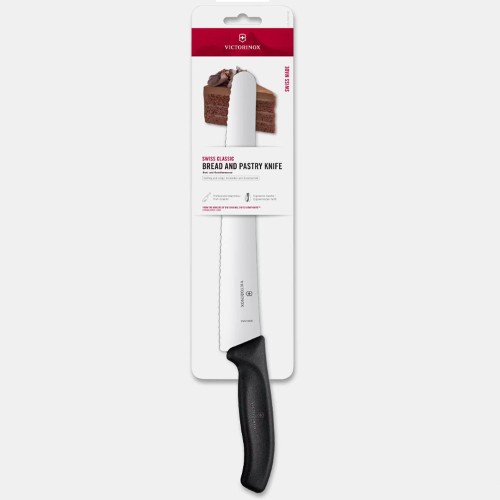 Ніж кондитерський Victorinox Swiss Classic 26см хвил чорн 6.8633.26B