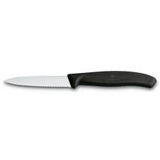 Ніж для чищення овочів Victorinox SWISS CLASSIC 8см хвил чорн 6.7633
