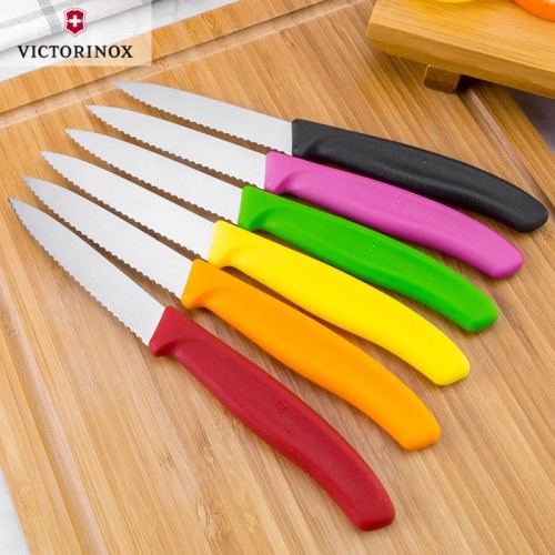 Ніж для чищення овочів Victorinox SWISS CLASSIC 8см хвил чорн 6.7633
