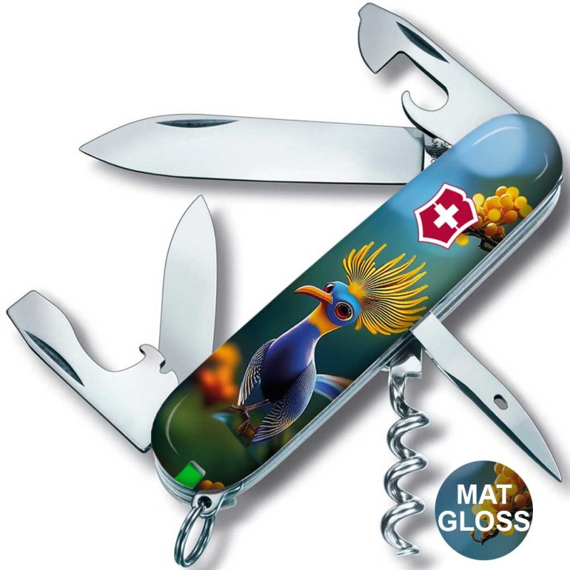 Швейцарский складной нож 91мм Victorinox SPARTAN DESIGN Райская синяя птичка 1.3603.3.R2090pk