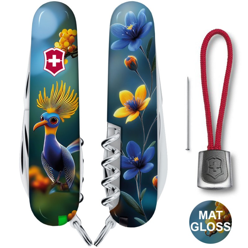 Швейцарский складной нож 91мм Victorinox SPARTAN DESIGN Райская синяя птичка 1.3603.3.R2090pk