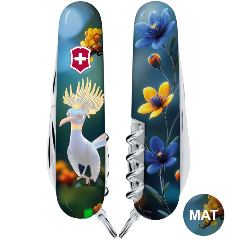 Швейцарский складной нож 91мм Victorinox SPARTAN DESIGN Райская синяя птичка 1.3603.3.R2090pk