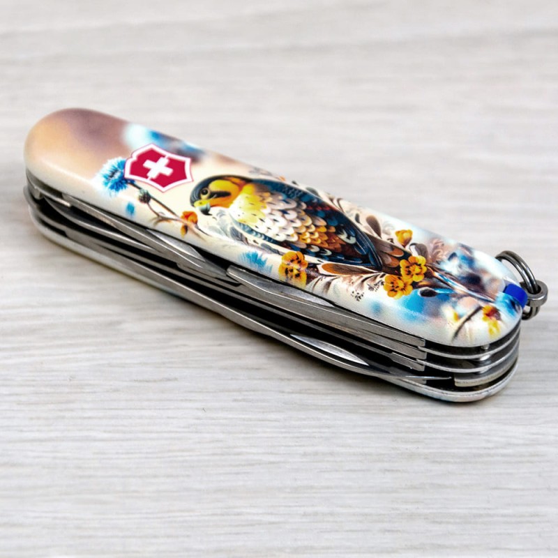 Швейцарский складной нож 91мм Victorinox HUNTSMAN UKRAINE 1.3713.7.T3260pw