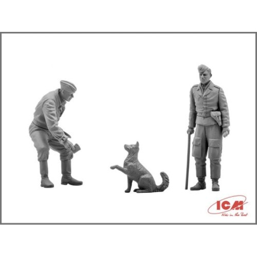 Сборная модель 1:48 Фигуры Немецкий наземный персонал Люфтваффе (1939–1945) ICM 48085
