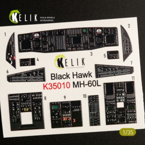MH-60L Black Hawk 3D декаль интерьер для комплекта Kitty Hawk 1:35 КЕЛИК K35010