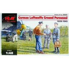 Сборная модель 1:48 Фигуры Немецкий наземный персонал Люфтваффе (1939–1945) ICM 48085