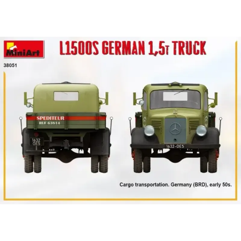 Сборная модель 1:35 L1500S Немецкий грузовик 1,5т МиниАрт 38051