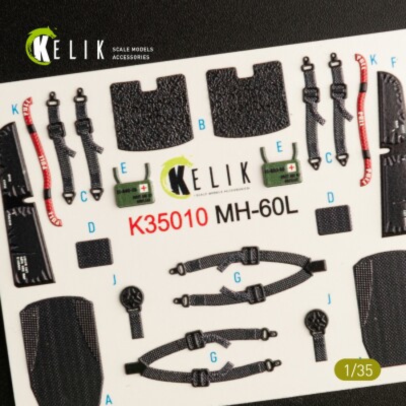 MH-60L Black Hawk 3D декаль интерьер для комплекта Kitty Hawk 1:35 КЕЛИК K35010