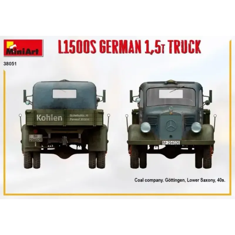 Сборная модель 1:35 L1500S Немецкий грузовик 1,5т МиниАрт 38051