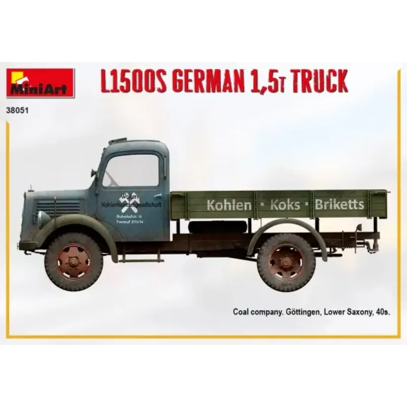 Сборная модель 1:35 L1500S Немецкий грузовик 1,5т МиниАрт 38051