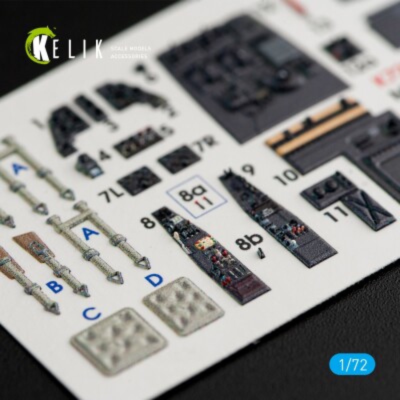 Me-410 A-1:B-1 3D декаль інтер'єр для комплекту FineMolds 1:72 КЕЛИК K72020