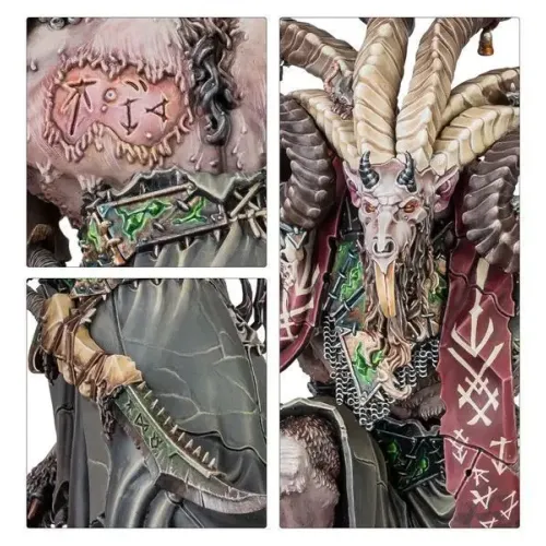 Мініатюра AGE OF SIGMAR: SKAVEN - VIZZIK SKOUR PROPHET HORNED RAT