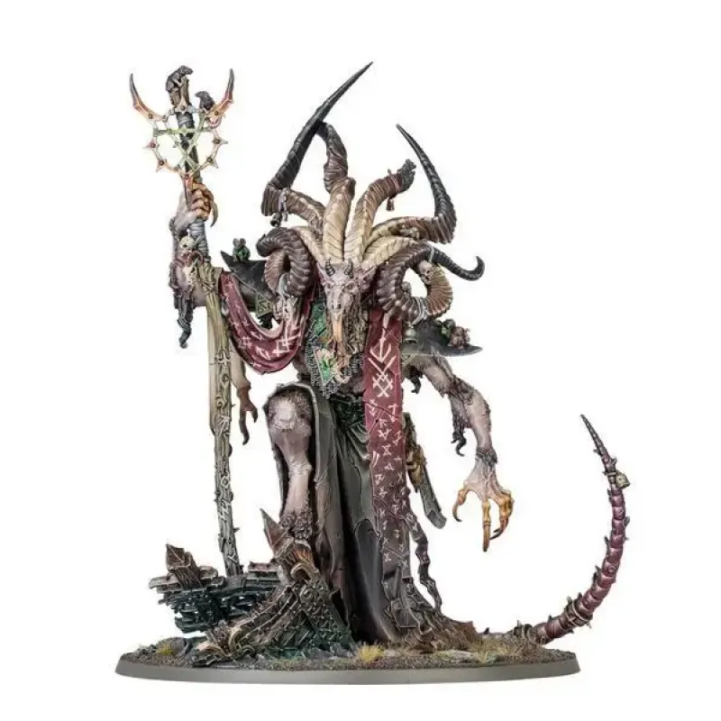 Миниатюра AGE OF SIGMAR: SKAVEN - VIZZIK SKOUR PROPHET HORNED RAT