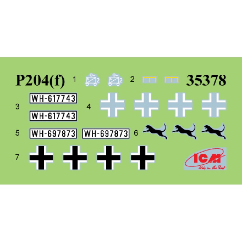 Збірна модель ICM – Panzerspähwagen (Funk) P204(f), Командирська бронемашина (35378)