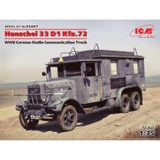 ICM35467  Henschel 33 D1 Kfz.72 WWII German radio communication truck