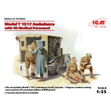Санитарный автомобиль: Модель Т 1917г. с медицинским персоналом США 1:35
