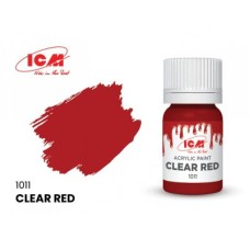 Акриловая краска Clear Red : Прозрачный красный ICM1011