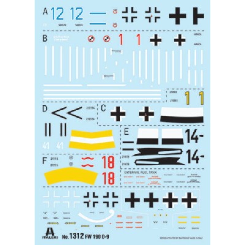 Сборная модель самолета Cборная модель 1:72 Самолет FW 190 D-9 Италери 1312 1:72