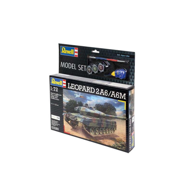 Збірна модель Збірна модель-копія Revell набір Танк Леопард 2A6/A6M рівень 4 масштаб 1:72