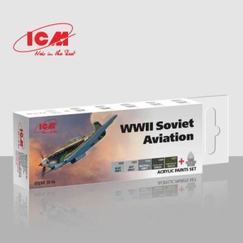 Набор акриловых красок для советской авиации ВОВ ICM3016