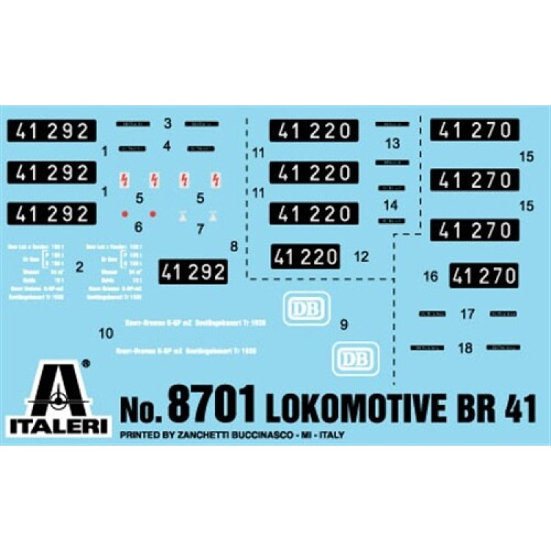 Cборная модель 1:87 Немецкий Локомотив BR 41 Италери 8701