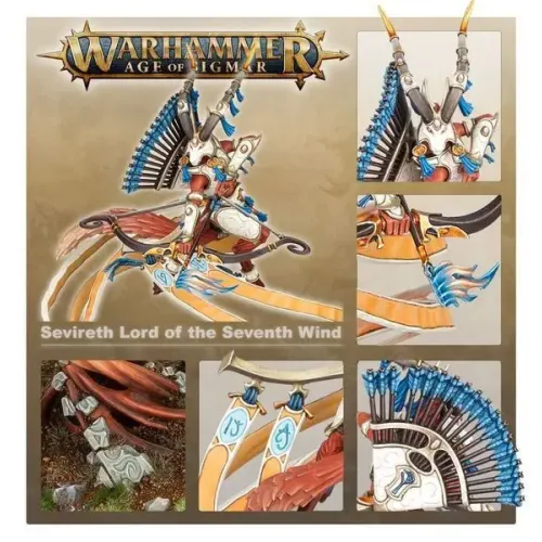 Миниатюра AGE OF SIGMAR: LUMINETH REALM-LORDS - SEVIRETH LORD OF SEVEN WINDS