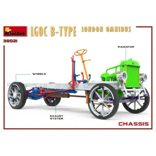 Сборная модель 1:35 Автобус Лондонский Омнибус LGOC тип Б Миниарт 38021
