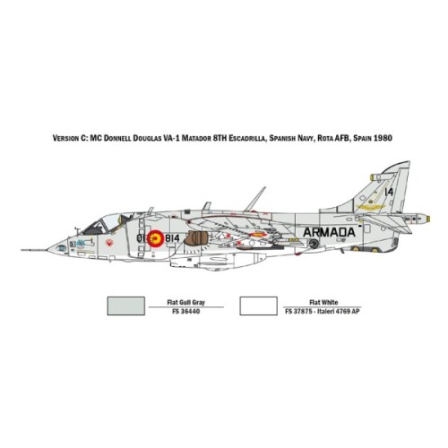 Збірна модель літака Збірна модель 1:72 Літак AB-8A Harrier Italeri 1410 1:72