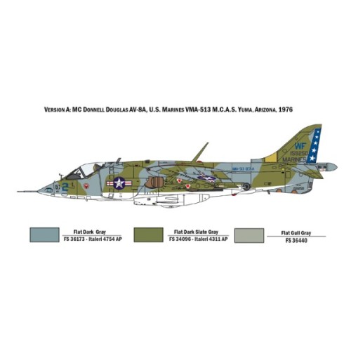 Збірна модель літака Збірна модель 1:72 Літак AB-8A Harrier Italeri 1410 1:72