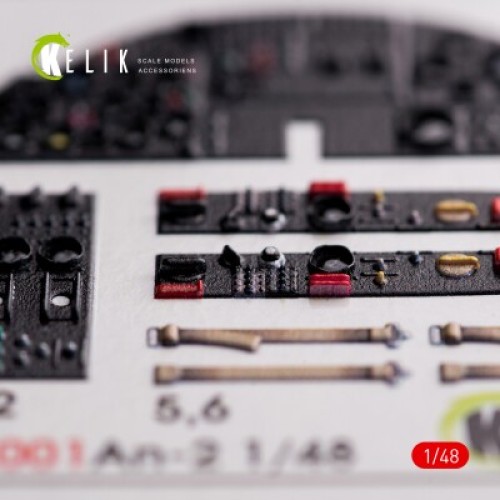 AN-2 Colt 3D декаль інтер'єр для комплекту HobbyBoss 1:48 KELIK K48001