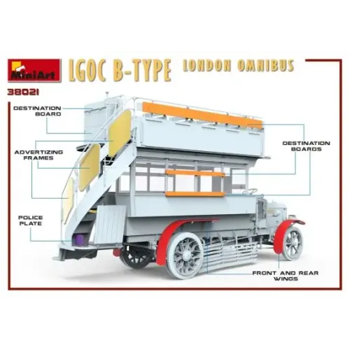 Сборная модель 1:35 Автобус Лондонский Омнибус LGOC тип Б Миниарт 38021