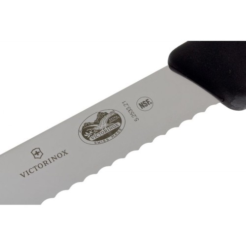 Ніж для хліба Victorinox FIBROX 21см хвил чорн 5.2533.21