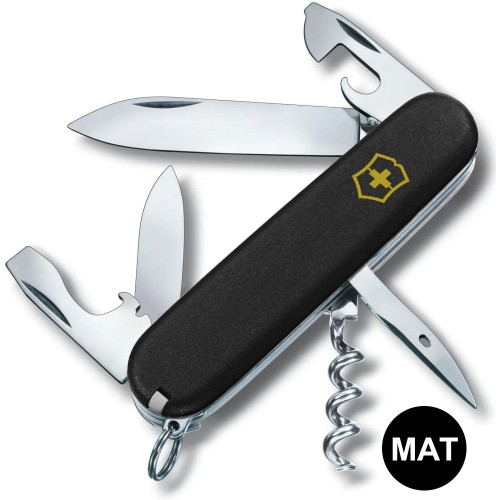 Складаний ніж Victorinox SPARTAN MAT чорний матовий лак з жовт.лого 1.3603.3.M0008p